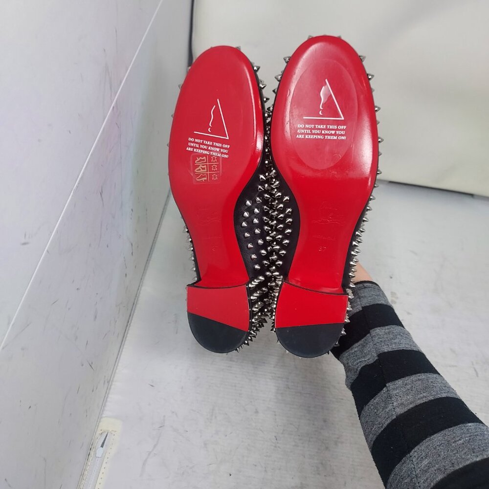 CHRISTIAN LOUBOUTIN WOMENS Black Spikeasy Stud Spike Leather Pump - Picture 2 of 12